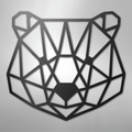 Geometric Bear - Steel Sign