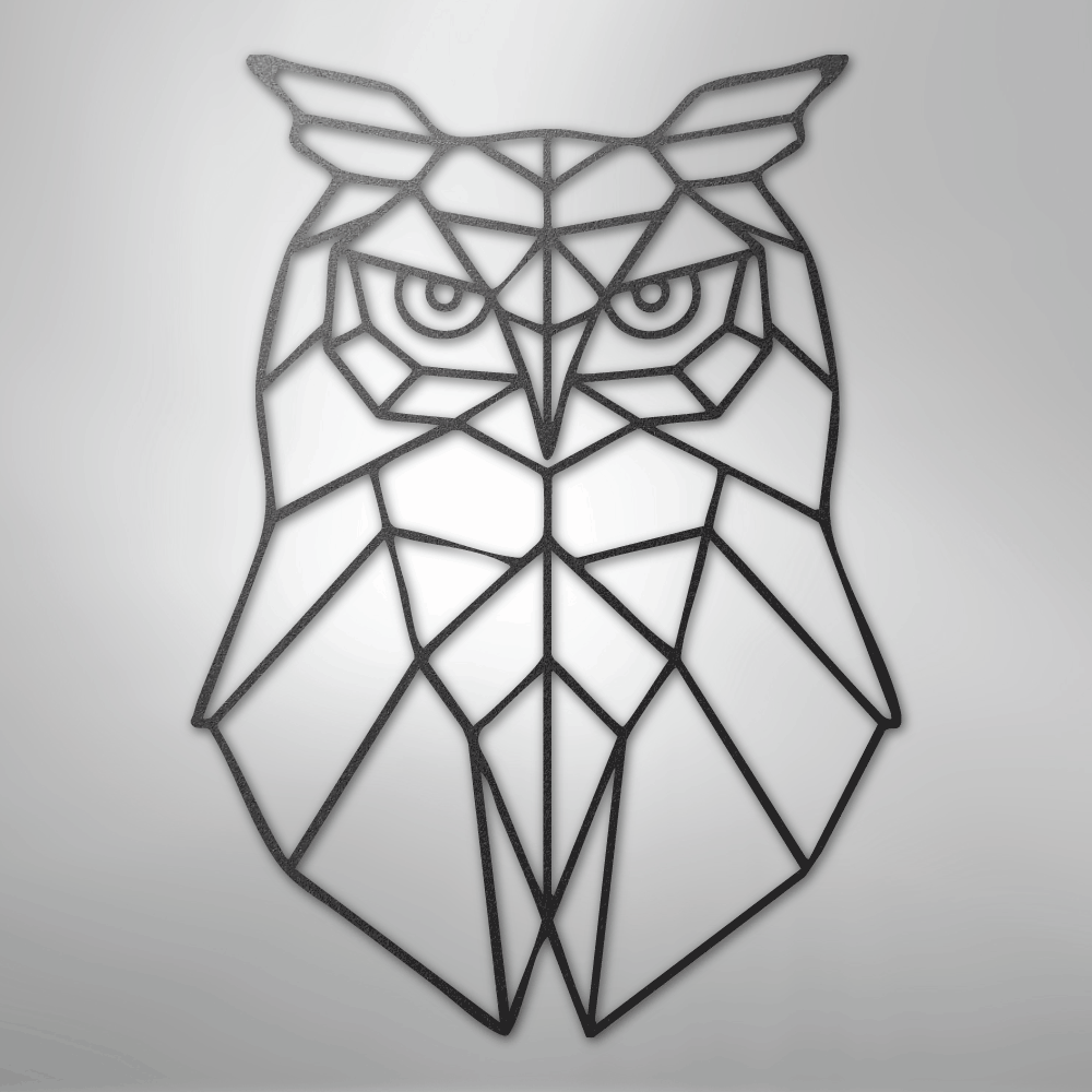 Geometric Owl - Steel Sign