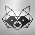 Geometric Raccoon - Steel Sign