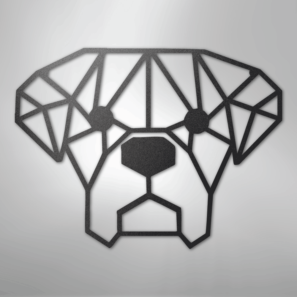 Geometric Dog - Steel Sign