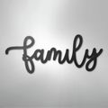 Family Script - Steel Sign