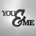 You and Me Script - Steel Sign