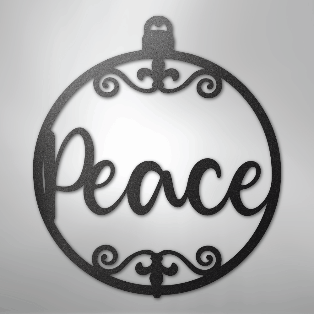 Peace Ornament - Steel Sign