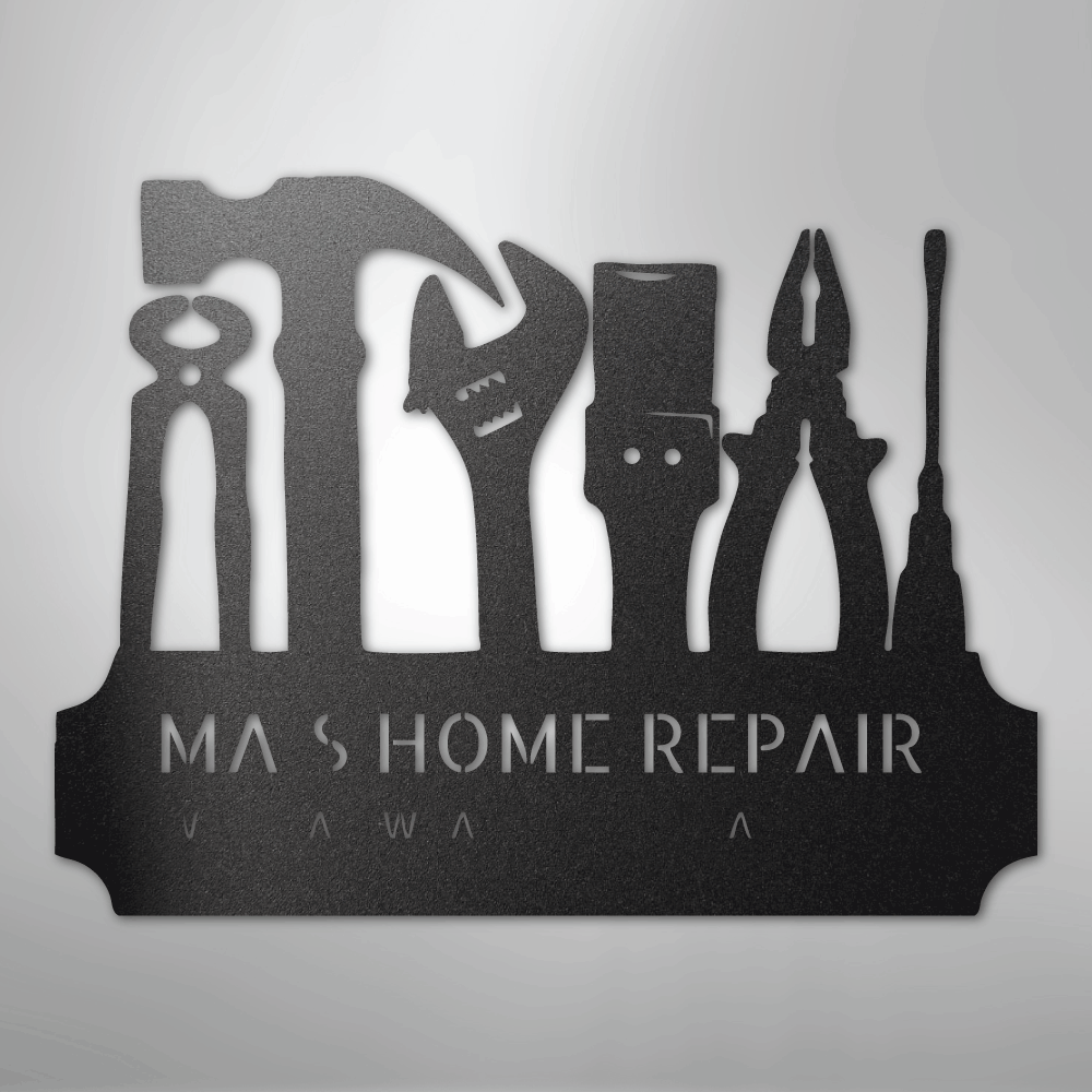 Tool Time Monogram - Steel Sign