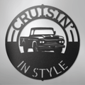 Classic Pickup Truck Monogram - Steel Sign
