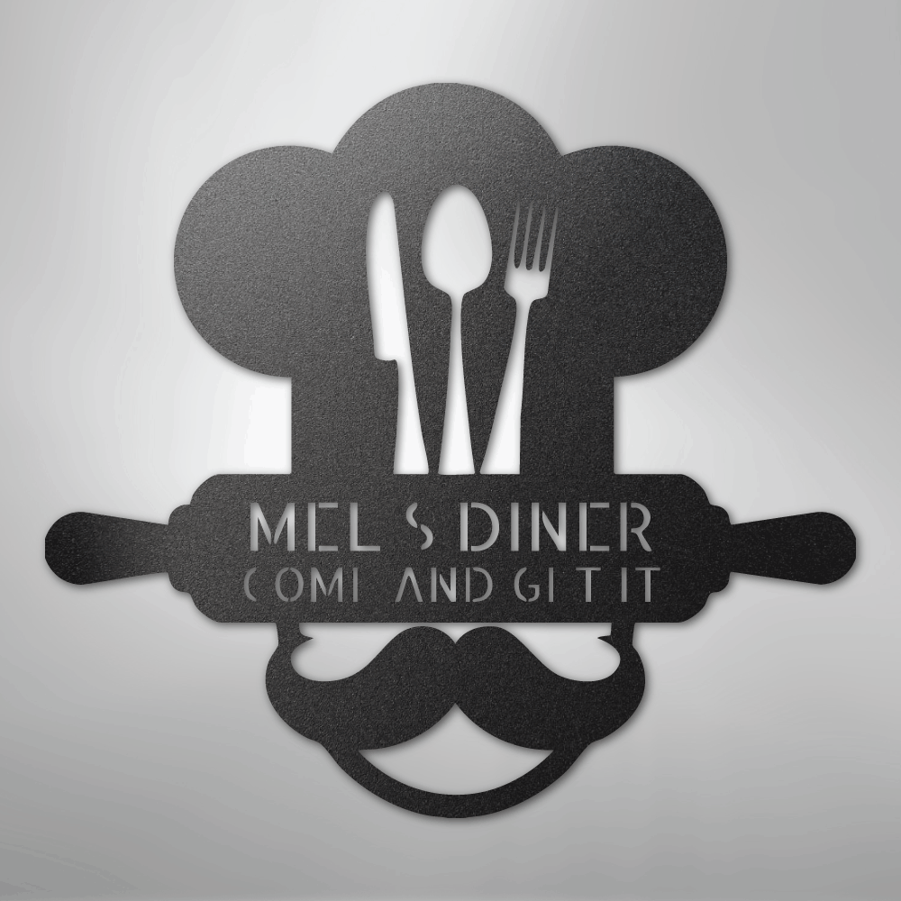 Home Chef Monogram - Steel Sign