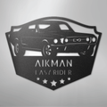 Classic Ford Mustang Monogram - Steel Sign