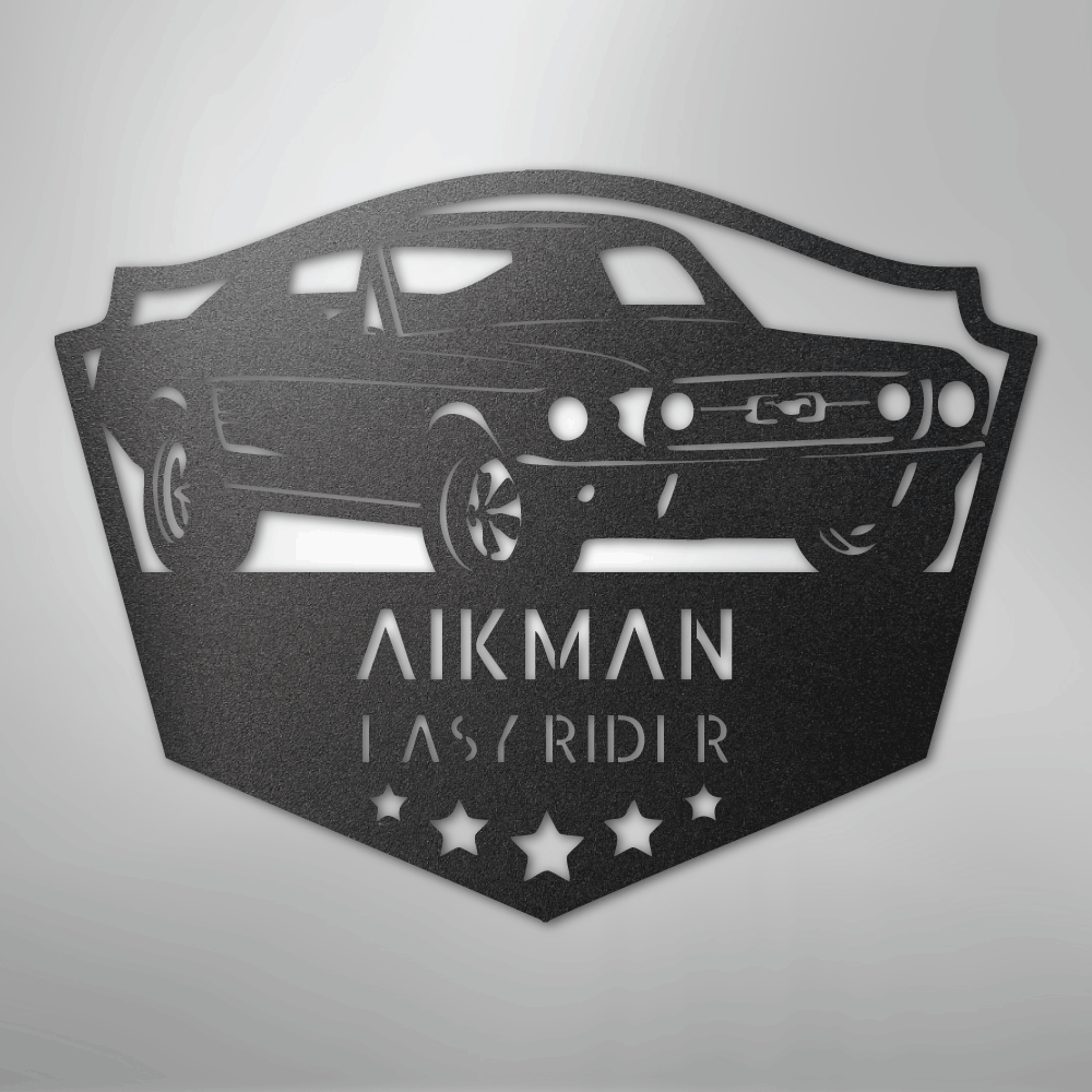Classic Ford Mustang Monogram - Steel Sign