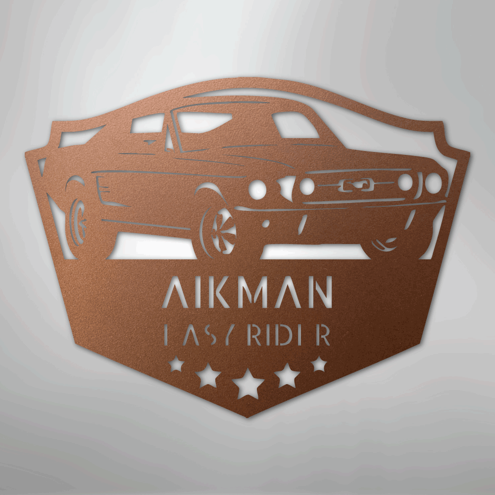 Classic Ford Mustang Monogram - Steel Sign