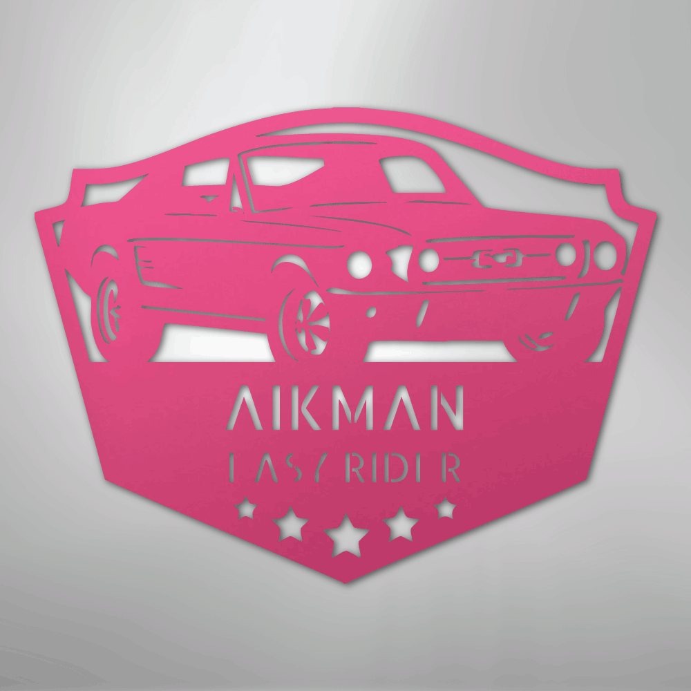 Classic Ford Mustang Monogram - Steel Sign