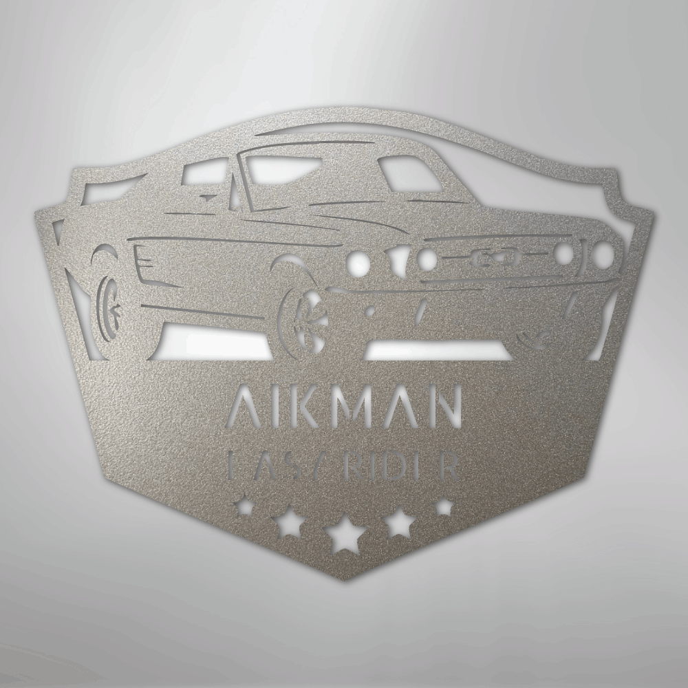Classic Ford Mustang Monogram - Steel Sign