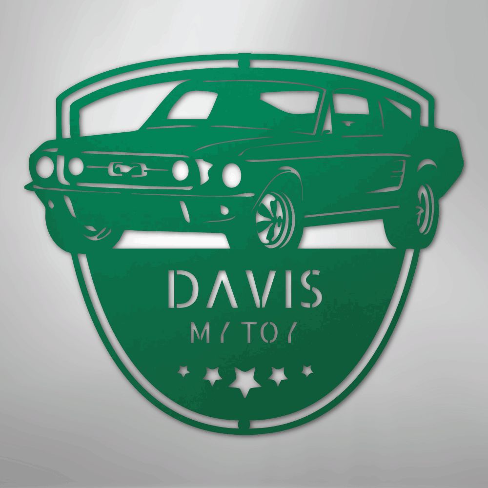 Classic Mustang Shop Monogram - Steel Sign