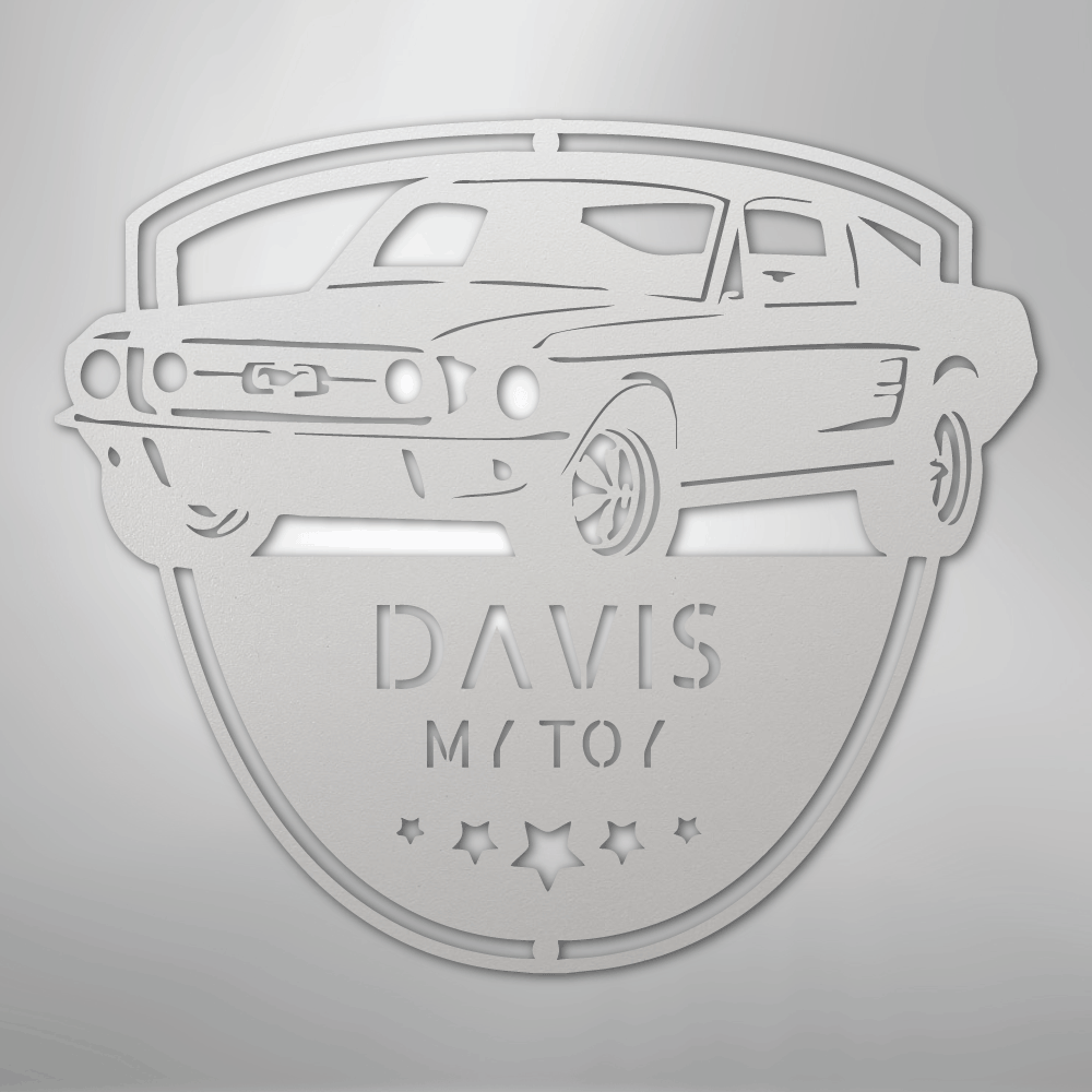 Classic Mustang Shop Monogram - Steel Sign