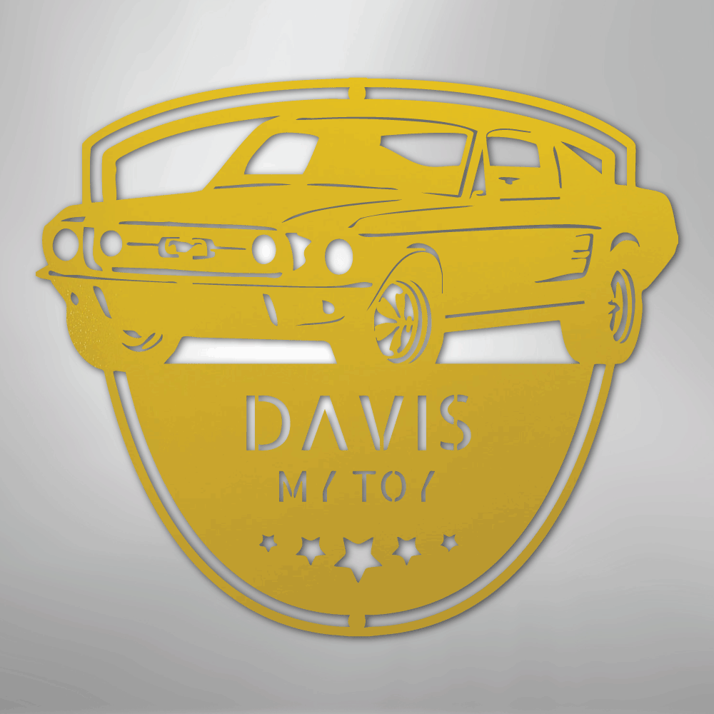 Classic Mustang Shop Monogram - Steel Sign