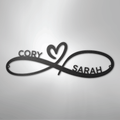 Infinity Couples Monogram - Steel Sign