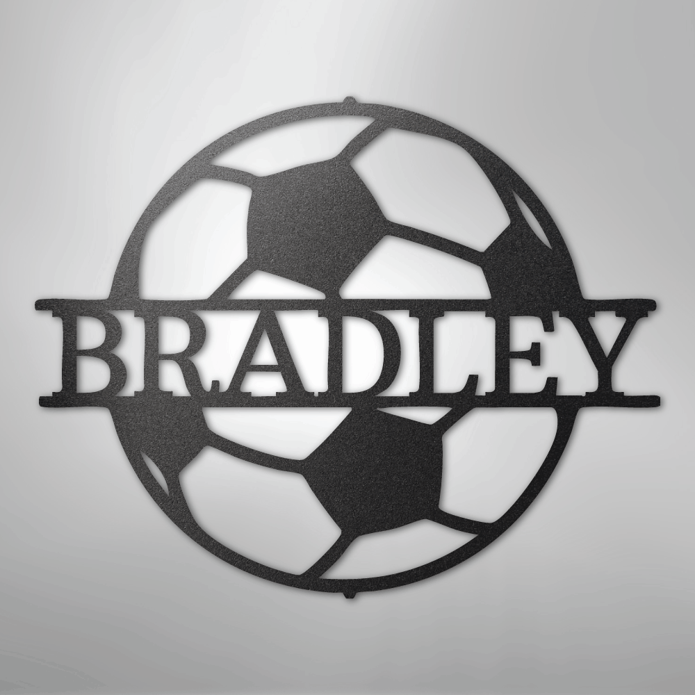 Soccer Monogram - Steel Sign