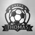 Soccer Plaque Monogram - Steel Sign