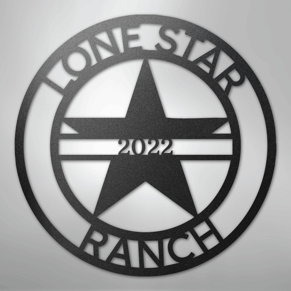 LoneStar 1 Monogram - Steel Sign