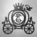 Carriage Initial Monogram - Steel Sign