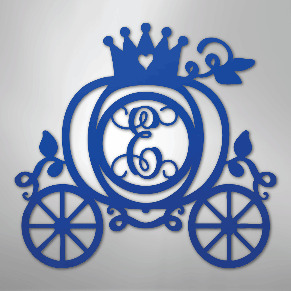 Carriage Initial Monogram - Steel Sign