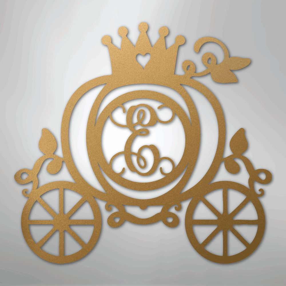 Carriage Initial Monogram - Steel Sign