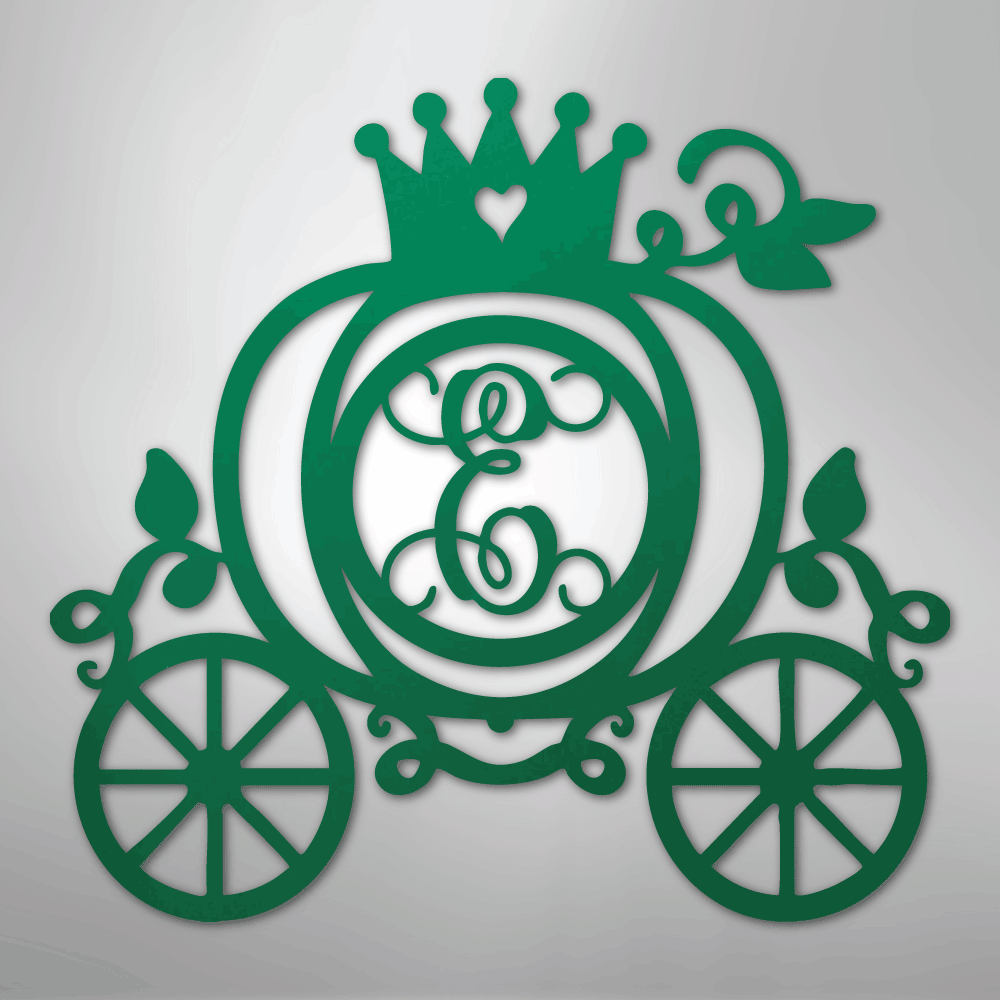 Carriage Initial Monogram - Steel Sign