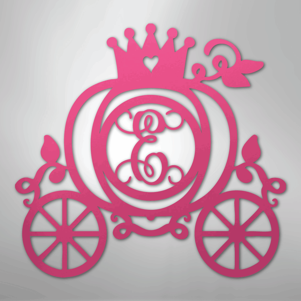 Carriage Initial Monogram - Steel Sign