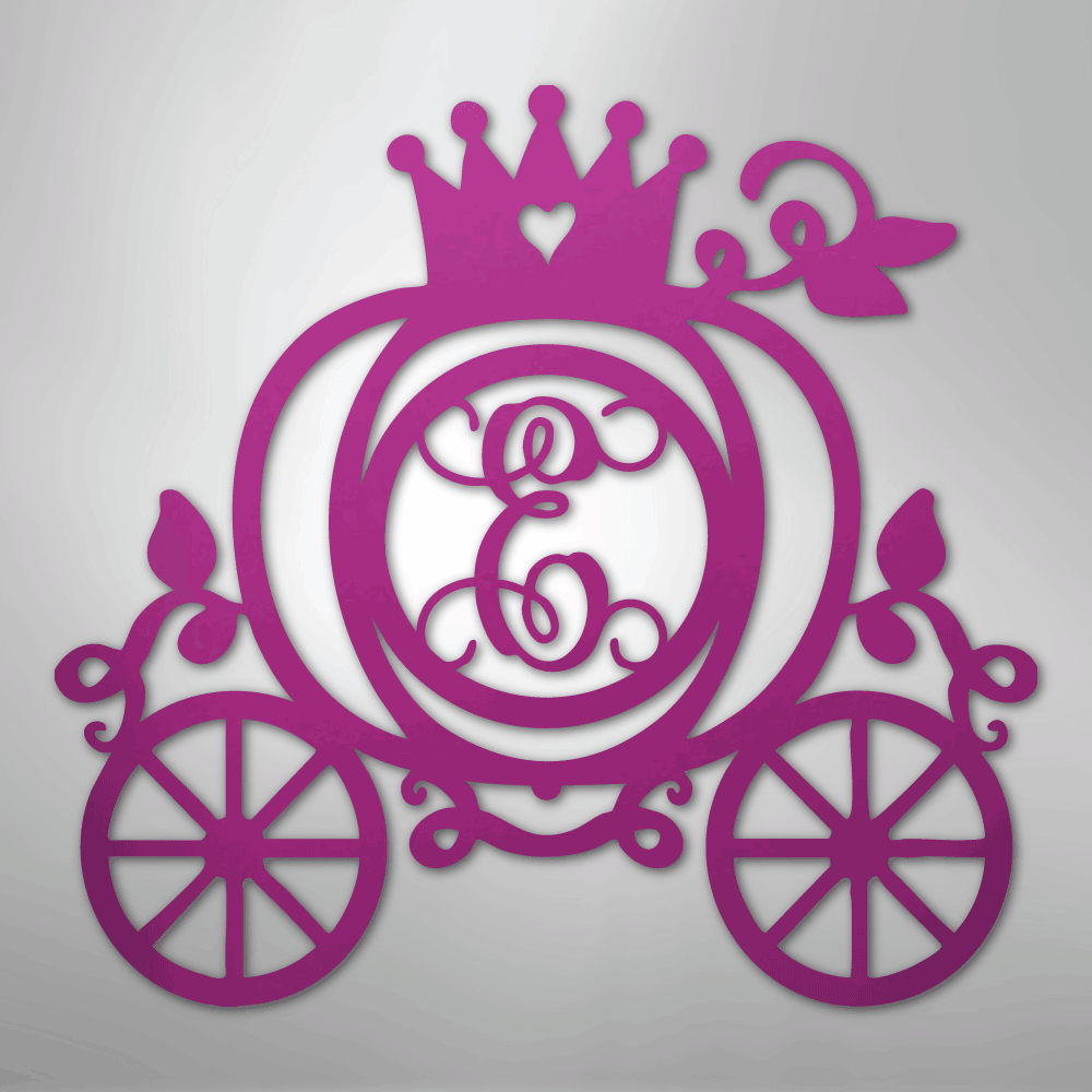 Carriage Initial Monogram - Steel Sign