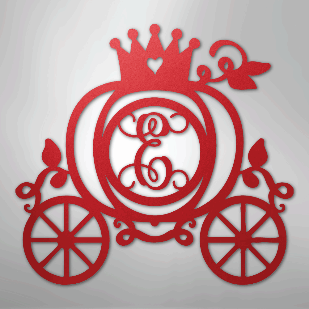Carriage Initial Monogram - Steel Sign