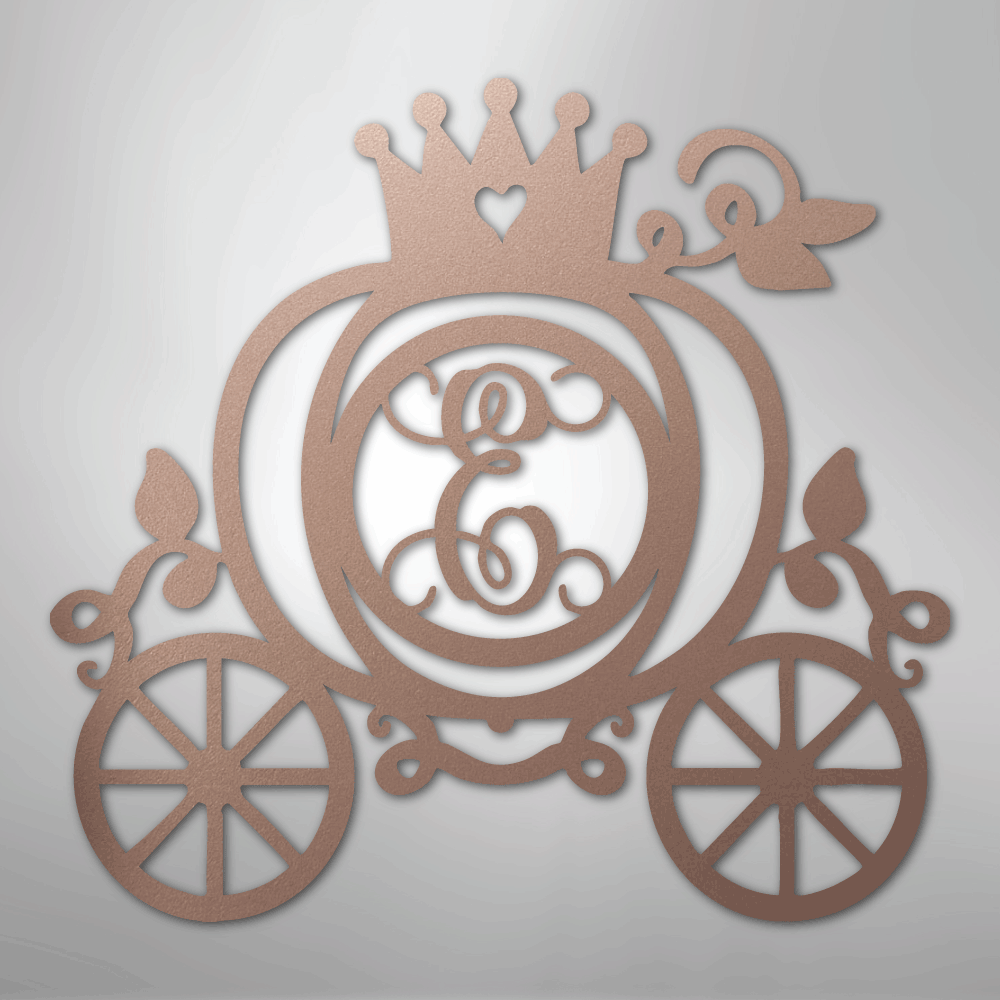 Carriage Initial Monogram - Steel Sign