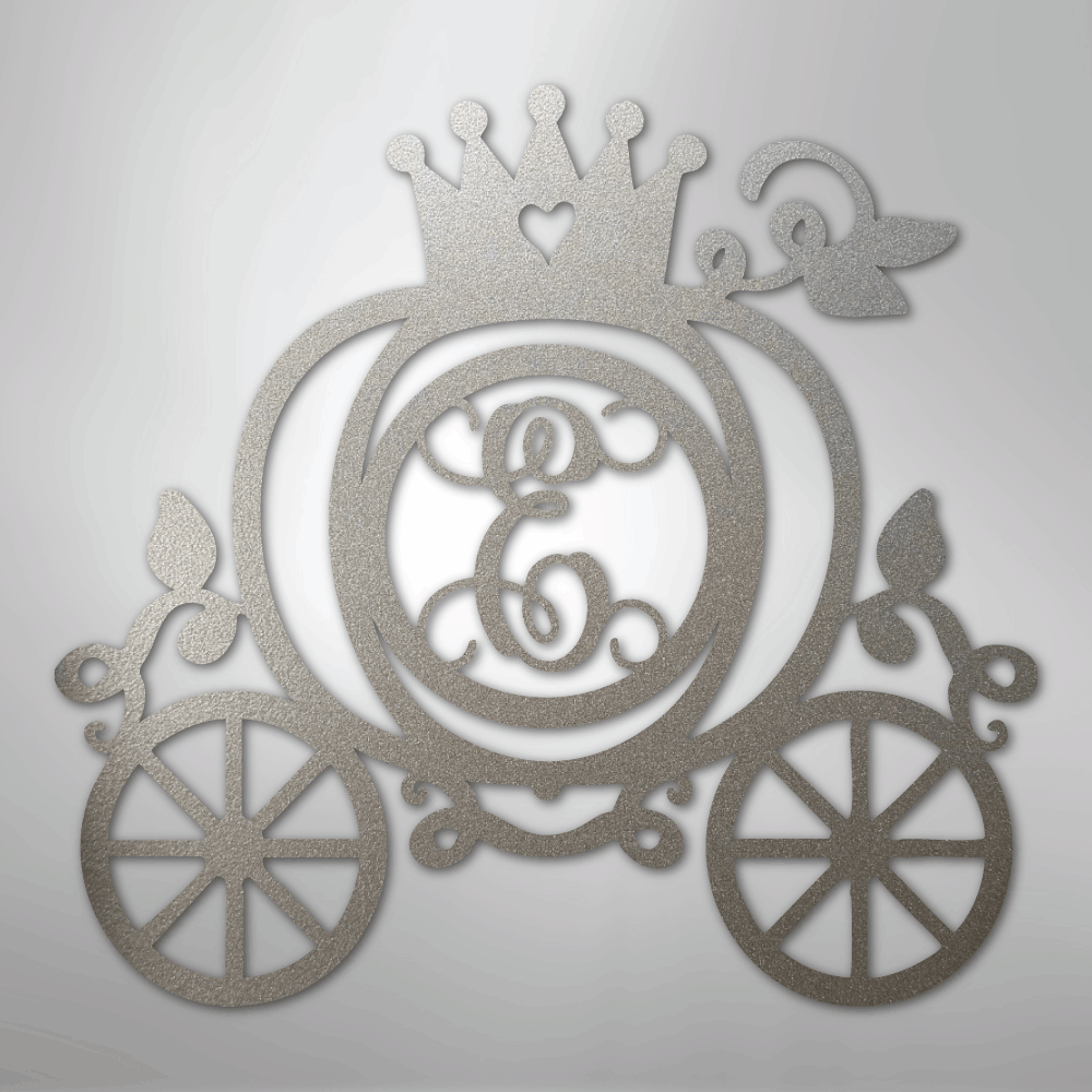 Carriage Initial Monogram - Steel Sign