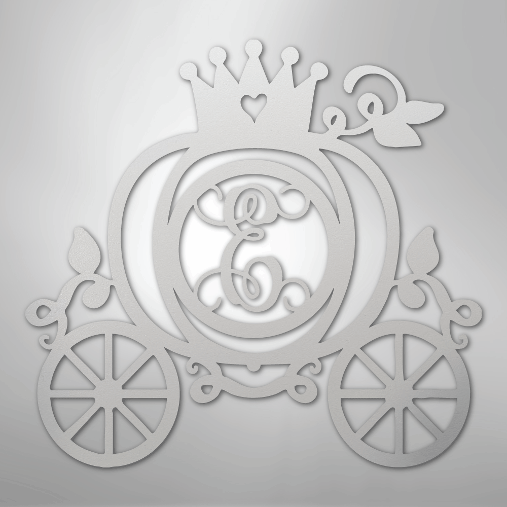 Carriage Initial Monogram - Steel Sign