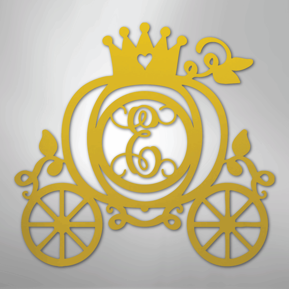 Carriage Initial Monogram - Steel Sign