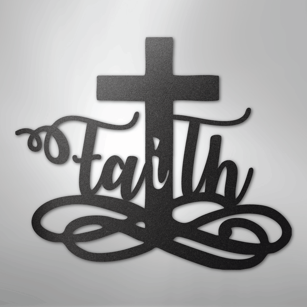 Faith Cross - Steel Sign