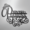 Princess Monogram - Steel Sign