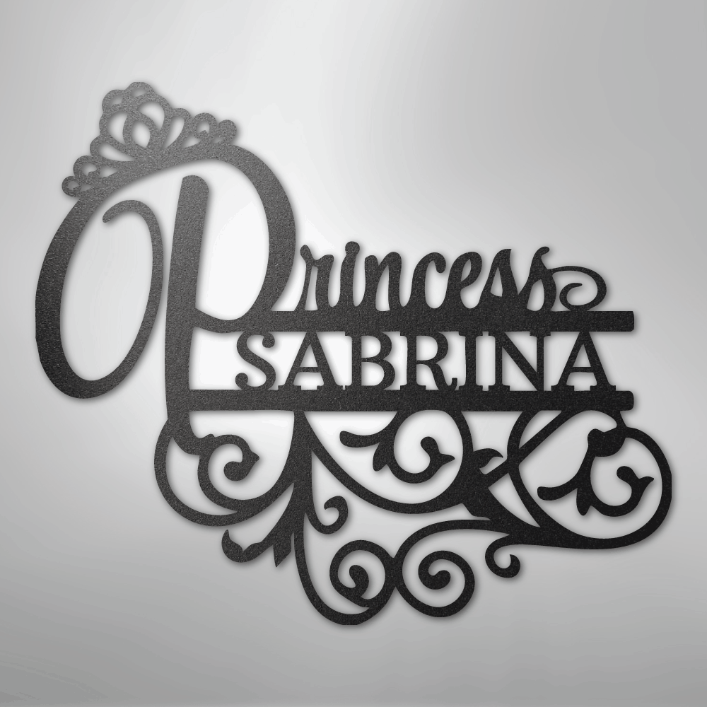 Princess Monogram - Steel Sign