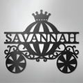 Princess Carriage Monogram - Steel Sign