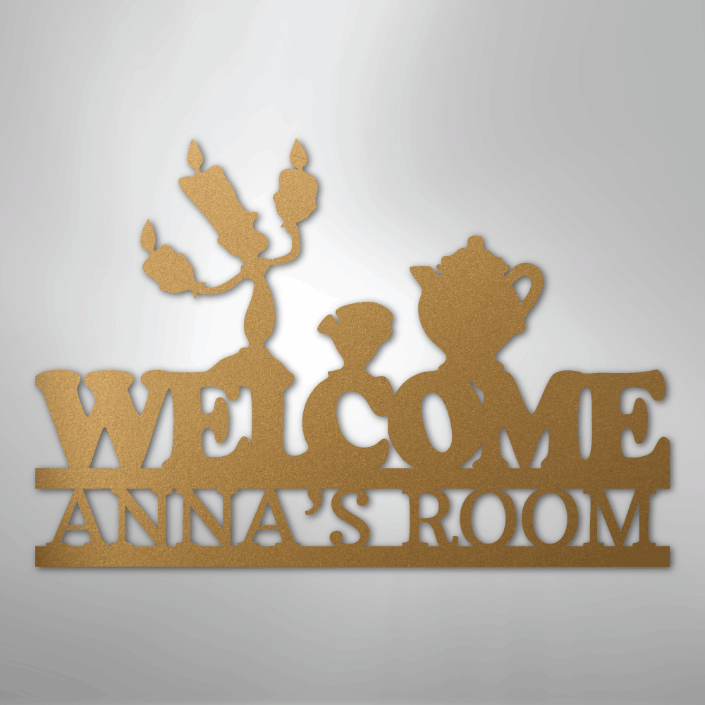 Be Our Guest Monogram - Steel Sign