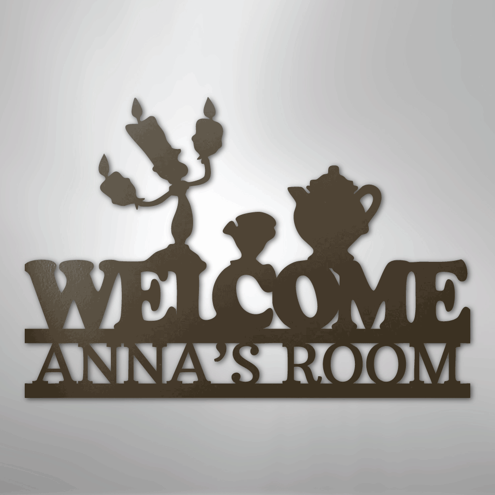 Be Our Guest Monogram - Steel Sign