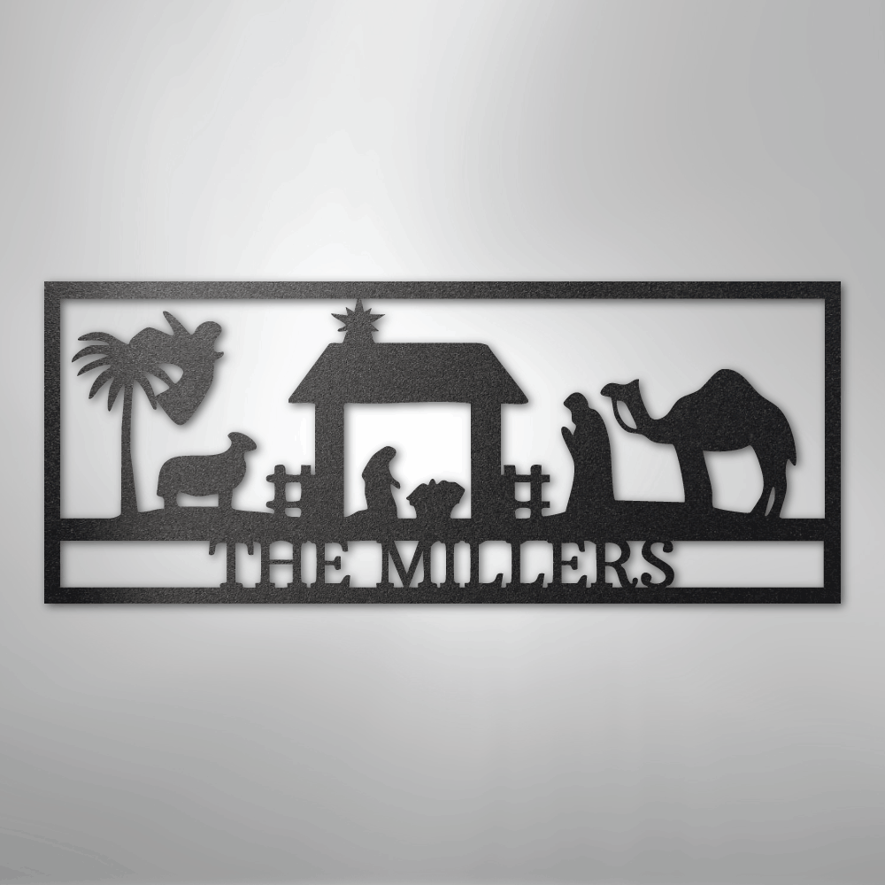 Nativity Monogram - Steel Sign