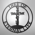 Cross Tree Monogram - Steel Sign