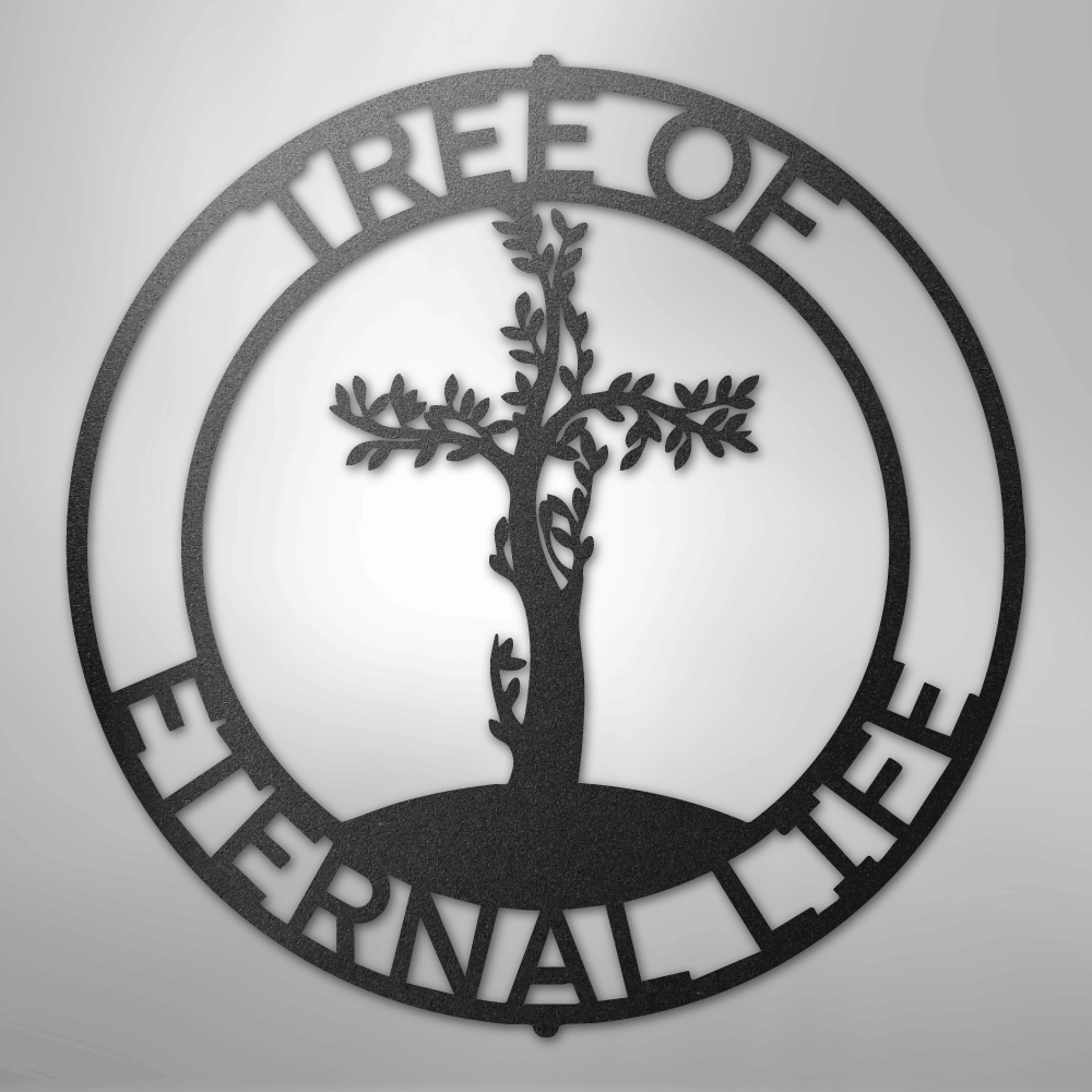 Cross Tree Monogram - Steel Sign