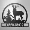 Outdoor Buck Monogram - Steel Sign
