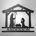 Nativity Simple Monogram - Steel Sign