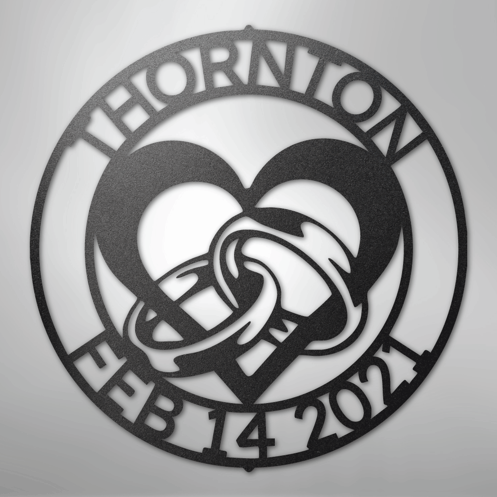 Engagement Monogram - Steel Sign