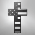 Flag Cross - Steel Sign