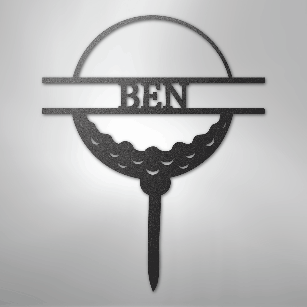 Golf Ball Monogram - Steel Sign