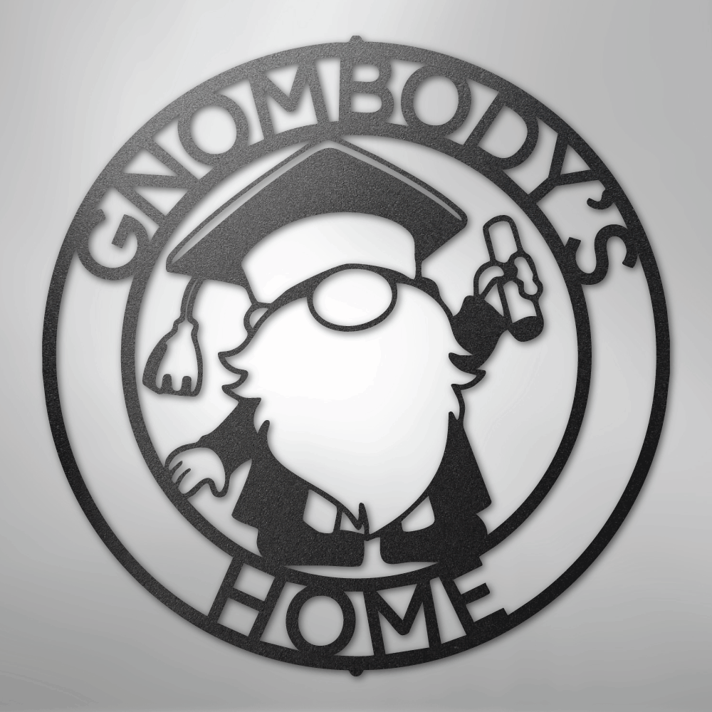 Gnome Ring Monogram - Steel Sign