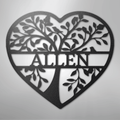 Loving Family Tree Monogram - Steel Sign
