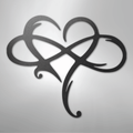 Infinity and Heart - Steel Sign